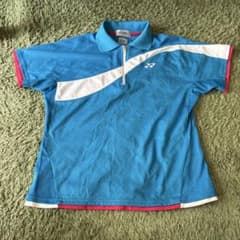 YONEX テニスウェア ポロシャツ ブルー Lのサムネイル