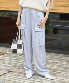 FRAY I.D フレイアイディー サテンカーゴパンツ ブルー サイズ1のサムネイル