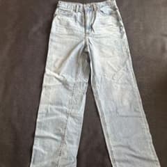 Women's High-Waisted Straight Denim Jeans, Light Blue
