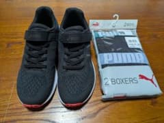 21センチ　ASICS ジュニアスニーカー ブラックのサムネイル