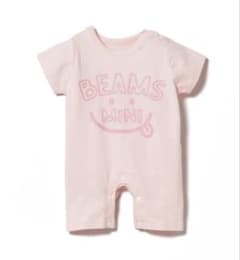 (新品未開封)BEAMS mini ピンク半袖ロンパース 80のサムネイル