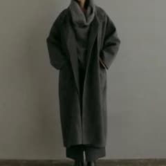 23AW✨未使用級✨エトレ スタンドカラーリバーロングコート ダブルフェイス S 23AW✨未使用級✨エトレ スタンドカラーリバーロングコート ダブル