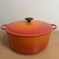【美品】LE CREUSET　ココット ロンド オレンジ　26cm 大鍋 Amazon.co.jp: ル・クルーゼ(Le Creuset) 鋳物 ホーロー 鍋 ココット
