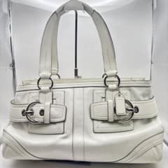COACH コーチ ソーホー レザー トートバッグ ホワイト 白 Y2K - メルカリ