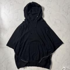良品】サイト　パーカー　ヨウジヤマモト　サイドジップ　カットオフ　オーバーサイズ 良品】サイト パーカー ヨウジヤマモト サイドジップ カットオフ