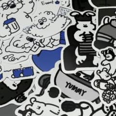 コラージュ 素材 キャラクター ステッカー フレークシール まとめ売りのサムネイル