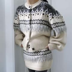 新品:ameri 2WAY LADY NORDIC KNIT CARDIGAN - メルカリ
