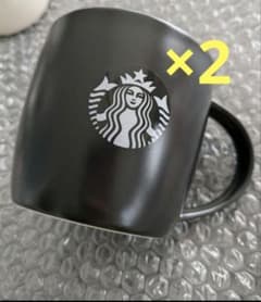 スターバックス　ロゴマグ　ペアマグカップ　ブラック・ホワイト　2個セット