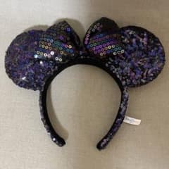 ディズニー カチューシャ スパンコール 紫のサムネイル