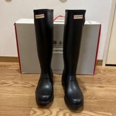 HUNTER 長靴 ブラック バックル付き - メルカリ