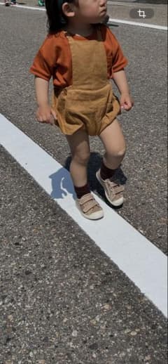 Oona Romper soor ploom 2-3y リネン　オーバーオールのサムネイル