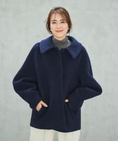 Newans プードルコクーンコート ハッシュニュアンス　ネイビー　Pコート 交渉可♡ 完売品 ハッシュニュアンス 笹川友里 プードルコクーンコート