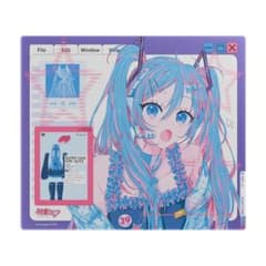 Hatsune Miku Glass mouse pad with trial mouse feet included.