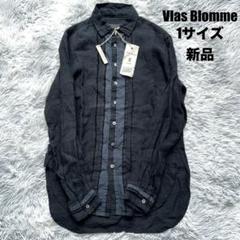 【新品】Vlas Blomme コルトレイクリネンシャツ ブラック 1サイズ 新品】Vlas Blomme コルトレイクリネンシャツ ブラック 1サイズ