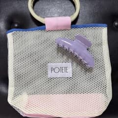 POTETE ヘアクリップ パープル メッシュバッグ付 - メルカリ