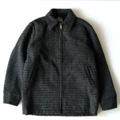 ウールリッチ USA製 ウールジャケット 裏ボア 千鳥格子 ブラック
