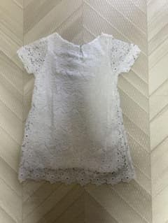 ZARA Girls レーストップス ホワイト 110cm ワンピースのサムネイル