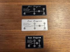 ★空冷 【ワーゲン/ビートル等に】4速ギアシフトパターン ステッカー 3種セットのサムネイル