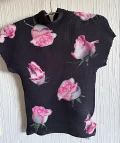 musubore pleated print tops roseのサムネイル
