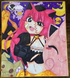 ファンアート ポケモン サンゴ ハロウィンver.のサムネイル