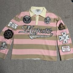 MAJESTIK ポロシャツ 長袖 ラインストーンのサムネイル