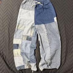 COCOROMO リメイクデニム パッチワーク ワイドデニム ストリートのサムネイル