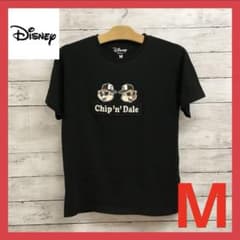 미품 디즈니 Disney 칩과 데일 티셔츠 여성 블랙