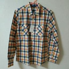 傘様専用URBANRESEARCH men'sネルシャツ チェック(黄×紺)のサムネイル