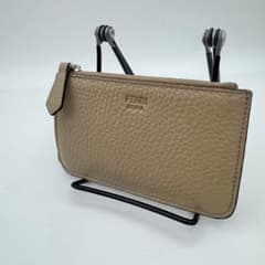 美品】FENDI ビーカブーレザー コインケース カードケース ベージュ