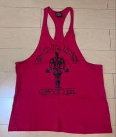 GOLD'S GYM タンク トップ レッド サイズL - メルカリ