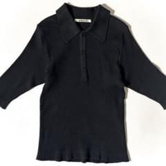美品 オーラリー GIZA HIGH GAUGE RIB KNIT POLO 黒 オーラリー GIZA HIGH GAUGE RIB KNIT POLO - メルカリ