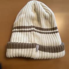IGNIO ニット帽 フリーサイズ クリーム色とブラウン