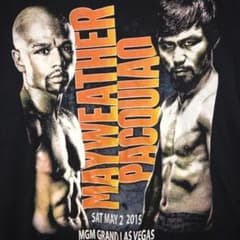 Tシャツ メイウェザー VS パッキャオ サイズ M ダメージありです