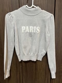 michellMacaron（ミシェルマカロン）PARISニットトップス　グレーのサムネイル