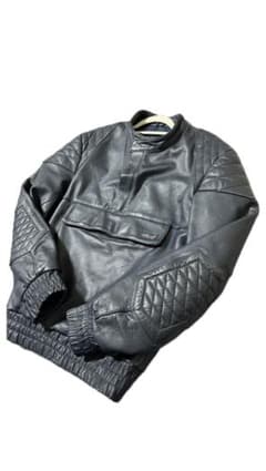 レザーハーフジップ　古着　フランス軍　70sのサムネイル