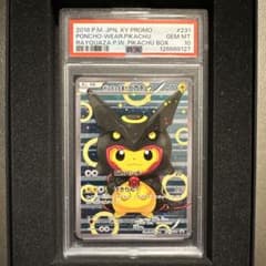 ポンチョを着たピカチュウ（黒レックウザ） ポケカ