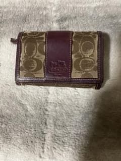 Coach 二つ折り財布 ブラウン/パープルのサムネイル