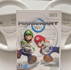 Nintendo Wii マリオカート ハンドル２個セットのサムネイル