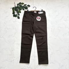 8766新品✾Valmanバルマン✾ダメージデニムパンツ【M】カーキ/ストレッチ