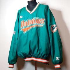 マイアミ・ドルフィンズ スターター プルオーバー ナイロンジャケット L ピステ マイアミ・ドルフィンズ スターター プルオーバー ナイロンジャケット
