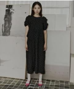 ANDRESD バブルスリーブジャガードドレスのサムネイル
