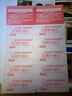 AFC-HD 株主特別ご飲食割引券 500円×10枚 旅行券5000円のサムネイル