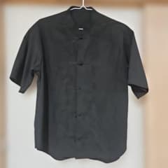 AZUL BY MOUSSY アズールバイマウジー チャイナボタンシャツ 黒 Mのサムネイル