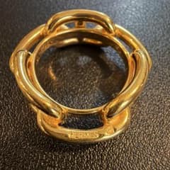 エルメス シェーヌダンクル スカーフリング 【ルガテ】ゴールド金具 