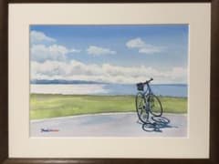 水彩画「秋の水辺」のサムネイル