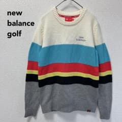 new balance ニューバランスゴルフ ニット ボーダー カラフル 0 S
