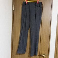 グレー ツイード調 スラックス パンツ