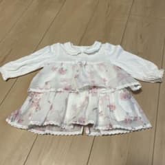 mezzo piano ベビー ワンピース 花柄 リボン　70cmのサムネイル