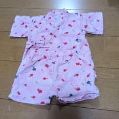 ベビー甚平 金魚柄 ピンク 80cmのサムネイル