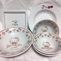【未使用6点セット】ハローキティ 洋服の青山 食器皿 非売品 レトロのサムネイル